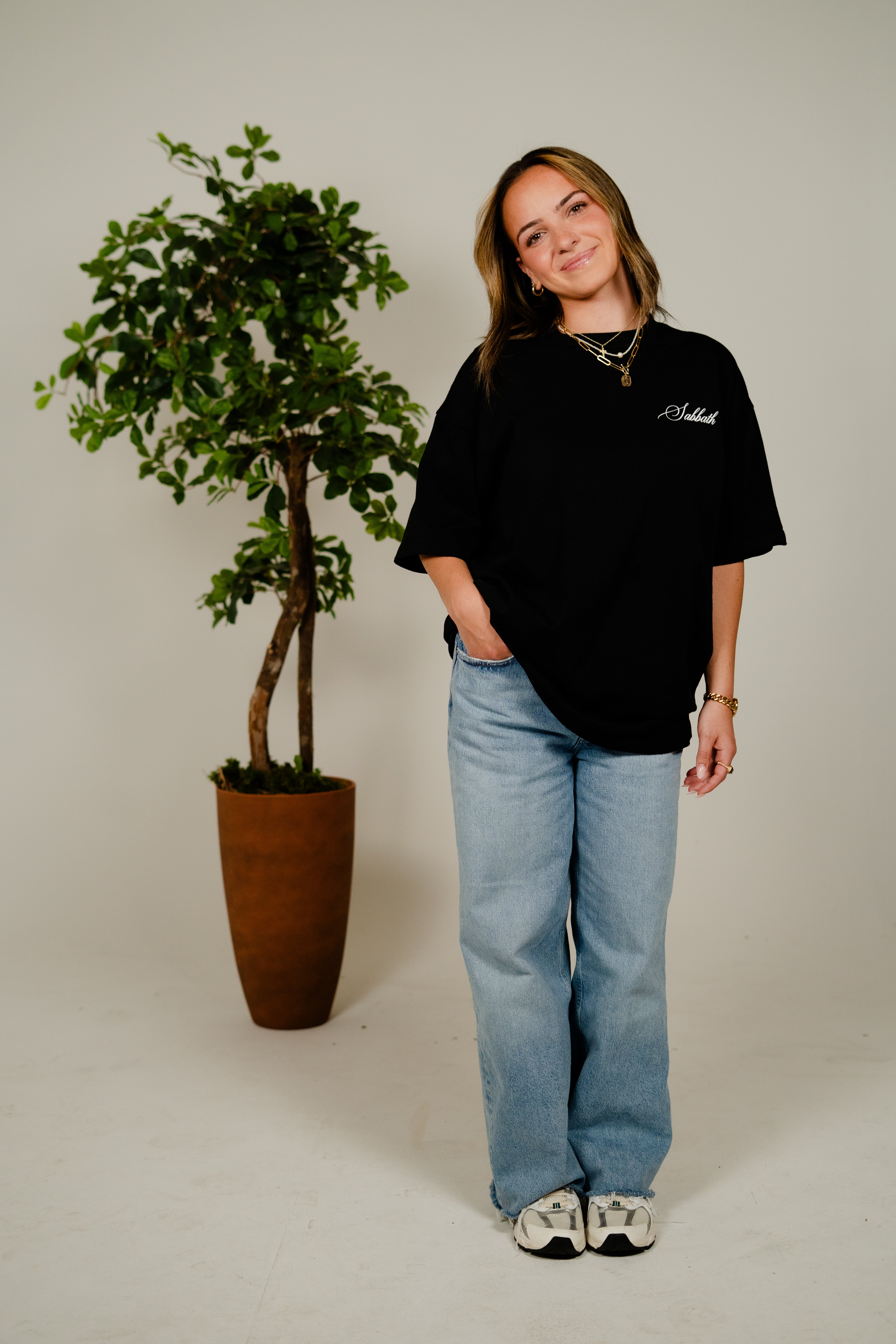 Black 'Signature' Heavy Weight Tee